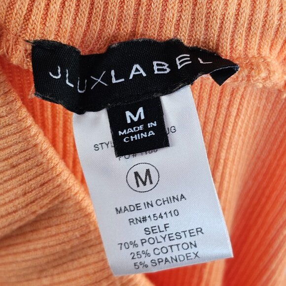 JLUXLABEL Ribbed Orange Ribbed Stretchy Pants Sz M - Picture 2 of 5